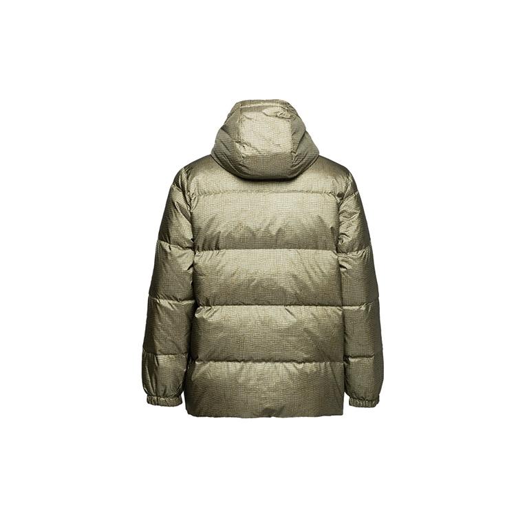 Converse Mid-length Printed Down Puffer Jacket Asia Sizing 'Metallic Green' Men's 10007262-A01