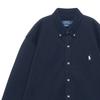 Polo Ralph Lauren FW21 Вышитый логотип с застежкой на пуговицы и длинным рукавом Рубашка мужская Темно-синяя 710654408-016