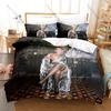 Metallic Gold Vintage Stage Neon Disco 3Pcs Bedding Set Duvet Cover & Pillowcases Glam Music Home Textile