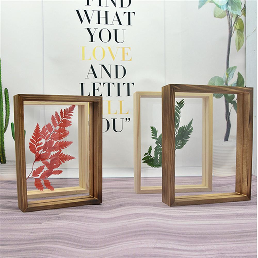 Семейная мода Искусство Винтаж Деревянный Держатель для образцов растений Фоторамка