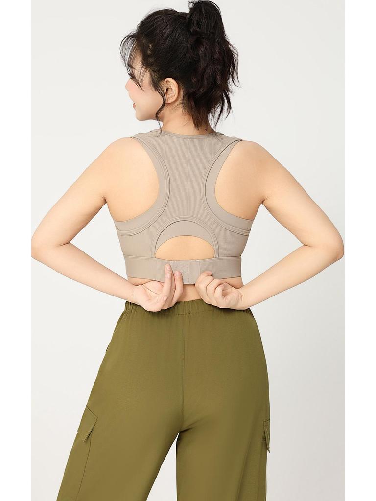 Спортивный бюстгальтер большого размера, ударопрочный, с гоночной спинкой и бретелями в два слоя