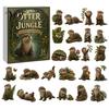 Creative Gift for Friends Otters Advent Calendars 2026, 24 Days 2D Flat Acrylic Ornaments Christmas Winter Holiday Collectibles Countdown Calendar,