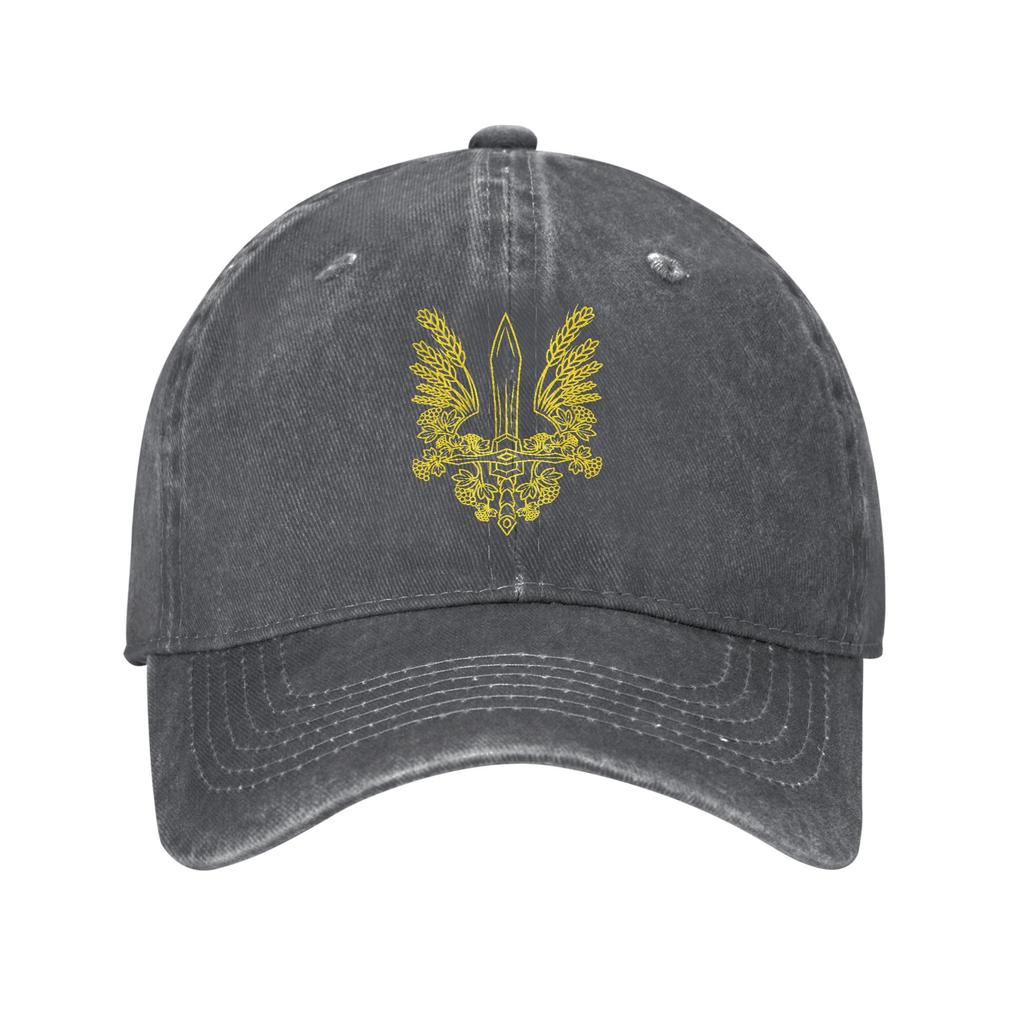 Ukraine Stylized Yellow Coat of Arms Ukrainian Baseball Cap Unisex Women Distressed Washed Snapback Hat Unstructured Soft Hats Cap
