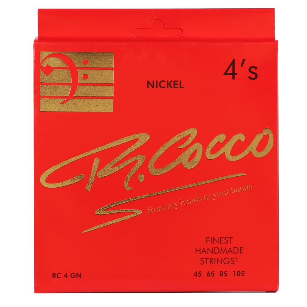 Струны для 4-струнного электрического бас-гитары R COCCO RC4GN Никелевые, 45-105, Сделано в Италии