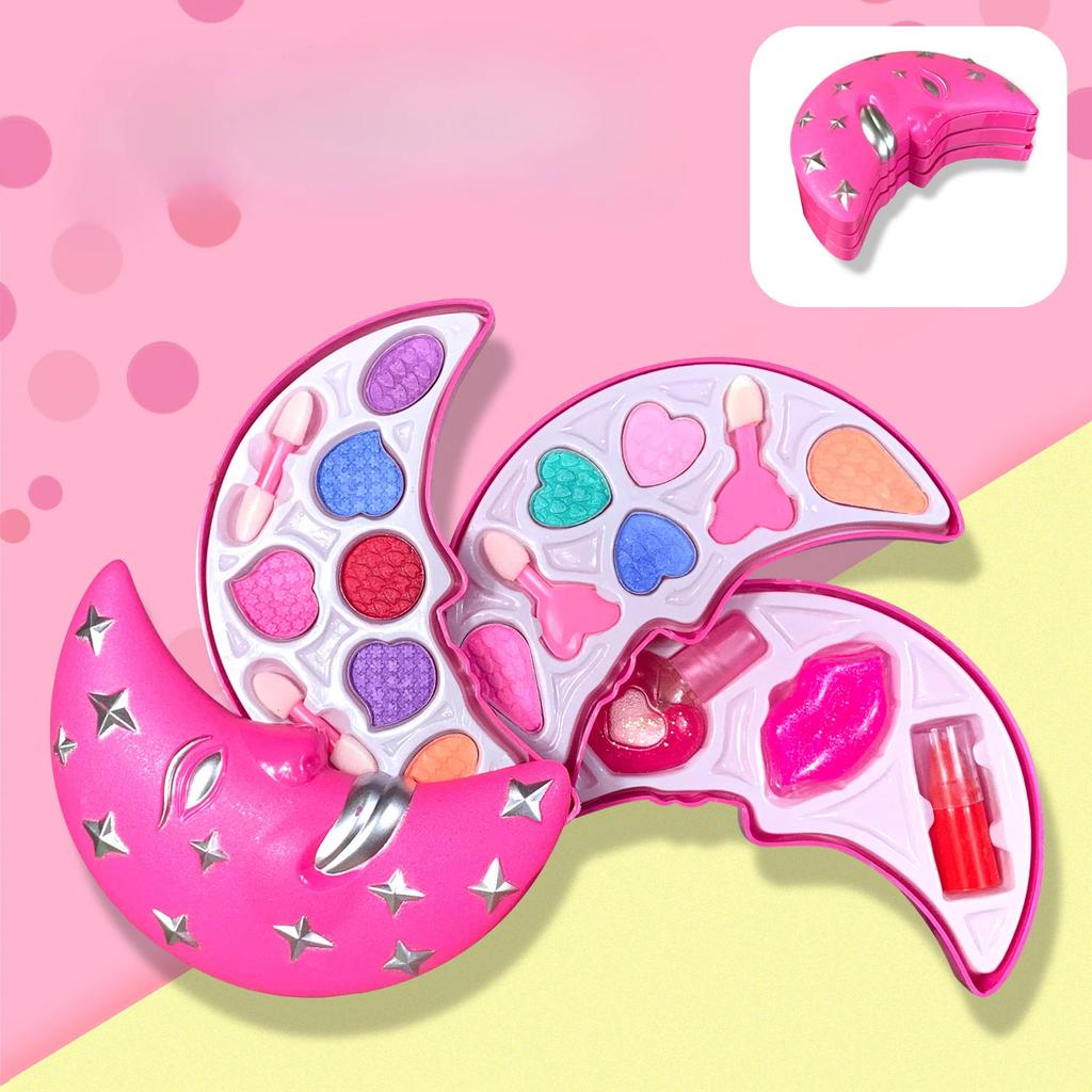 Children Makeup Toys Girl Strawberry Cosmetic Set Diy Princess Box Safe Water Soluble Play House Beauty Birthday Gift for Girls