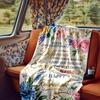 Retirement Celebration Floral Theme Blanket Personalized Name Soft Comfortable Stylish Blanket Car Blanket Perfect For Travel Camping Outdoor Home