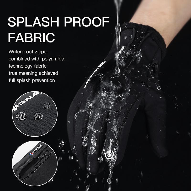 Велосипедные зимние черные перчатки кожаные перчатки износостойкие нескользящие перчатки с сенсорным экраном на молнии для работы перчатки для горного мотоцикла