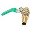 G1Celsius4   Male to 8Celsius10Celsius12mm Hose Barb   Valve Green Lever Handle Thicken Brass Valve(8mm)