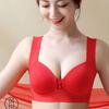 Seamless Bra Women's Large and Thin Underwear Full Cup Without Steel Ring Gathered Bra Solid Casual Bra Traceless Bra