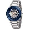 Мужские автоматические скелетные часы Stile Blue из нержавеющей стали R8823142004