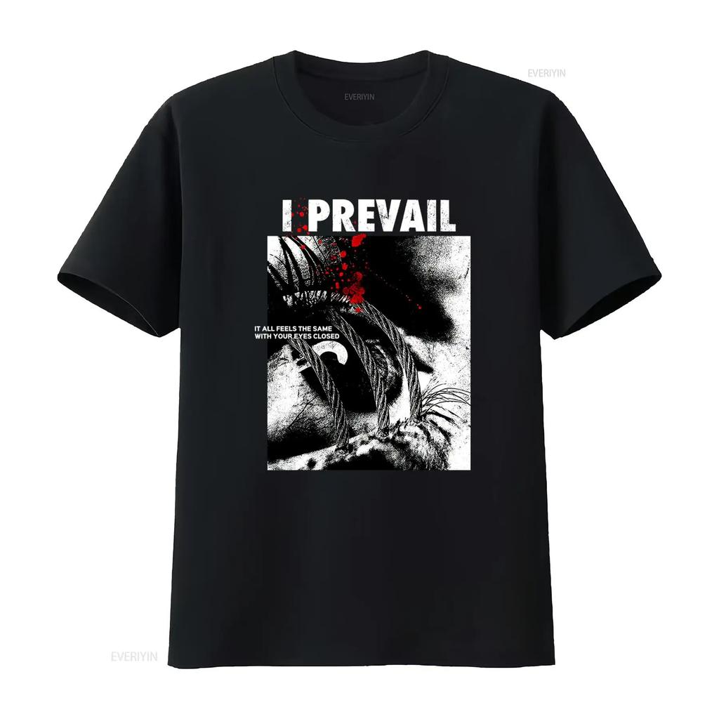 Футболка группы I Prevail Металкор Поп-метал Пост-хардкор DTG Мода Уличная одежда с дизайном глаз винтажная Стирка