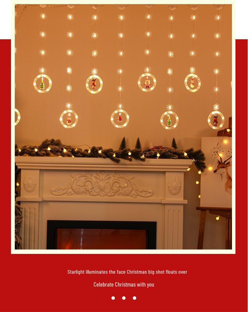 LED Christmas Wreath Fairy Lights Copper Wire Decorative String for Festive Atmosphere
