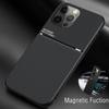 Чехол для Iphone 13 Pro Max, магнитный автомобильный держатель, задняя крышка для Iphone 12 Mini 11 6 6s 7 8 Plus X Xs Xr, кожаный текстурированный чехол для телефона