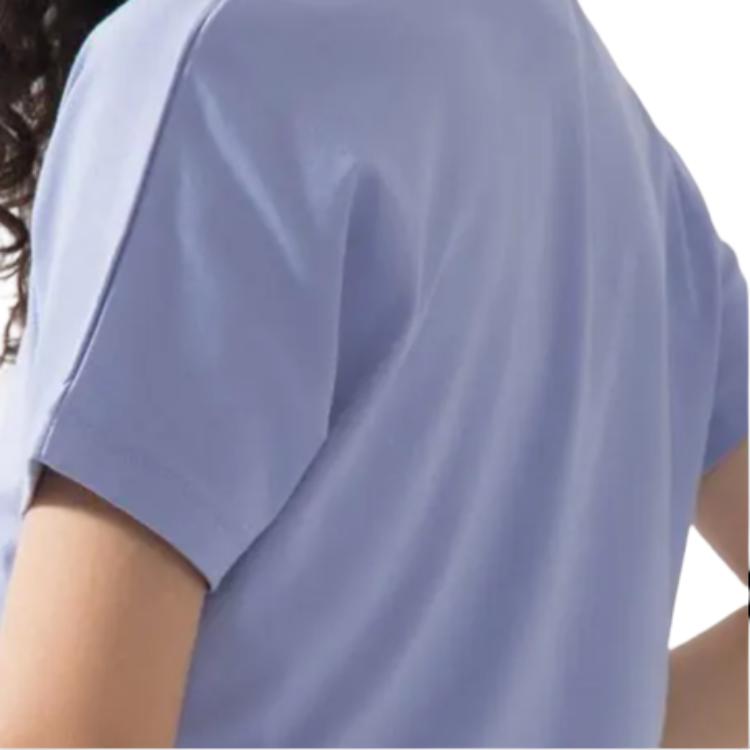Nike Укороченные топы женские светло-лиловые с круглым вырезом умеренные CJ3764-569