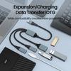 Aluminum Alloy Shell Multiple Splitter Adapter TPE Plastic USB Power Charging Hub  Power Charging