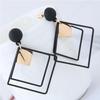 Chic Long Geometric Earrings: Korean-Inspired Pendant Style for Trendy Women
