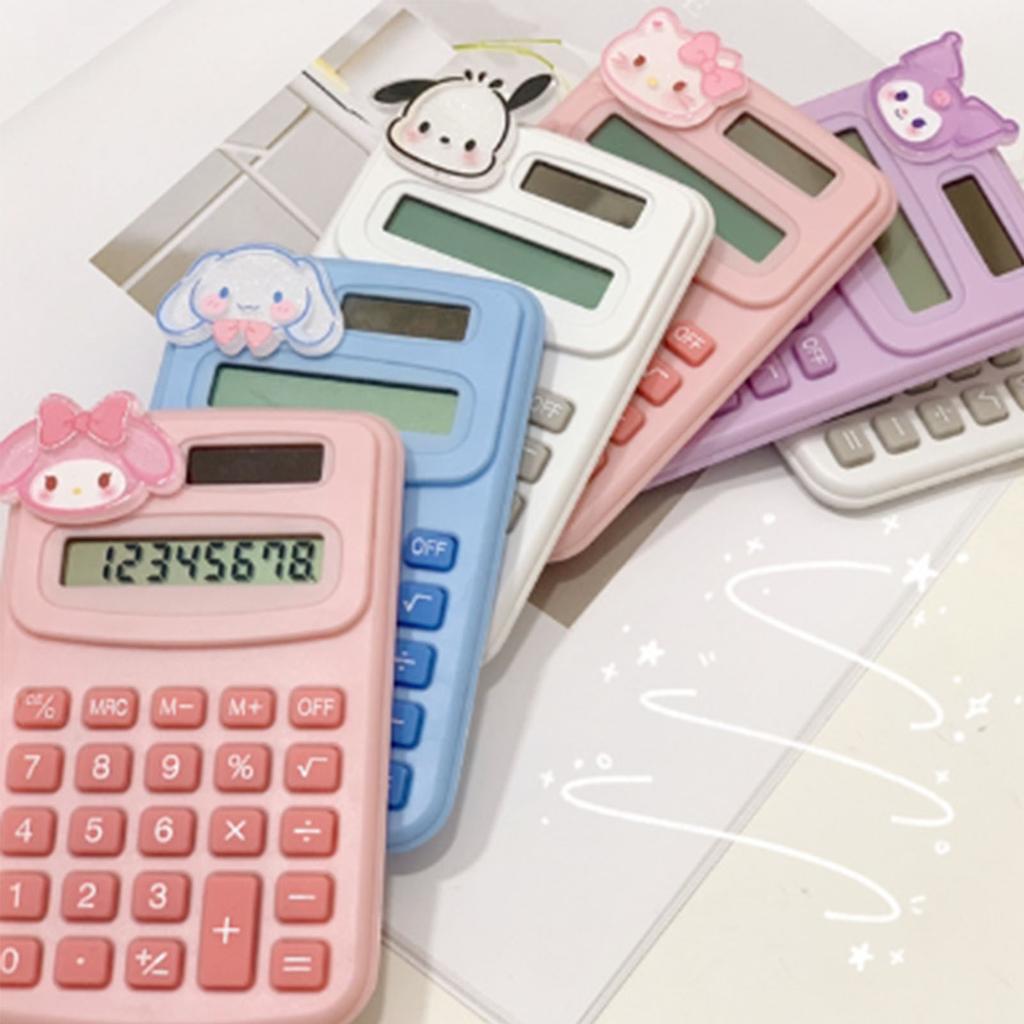 Cartoon Calculator Multifunctional Handheld Small Pocket Calculator with LED Display for Desktop Off
