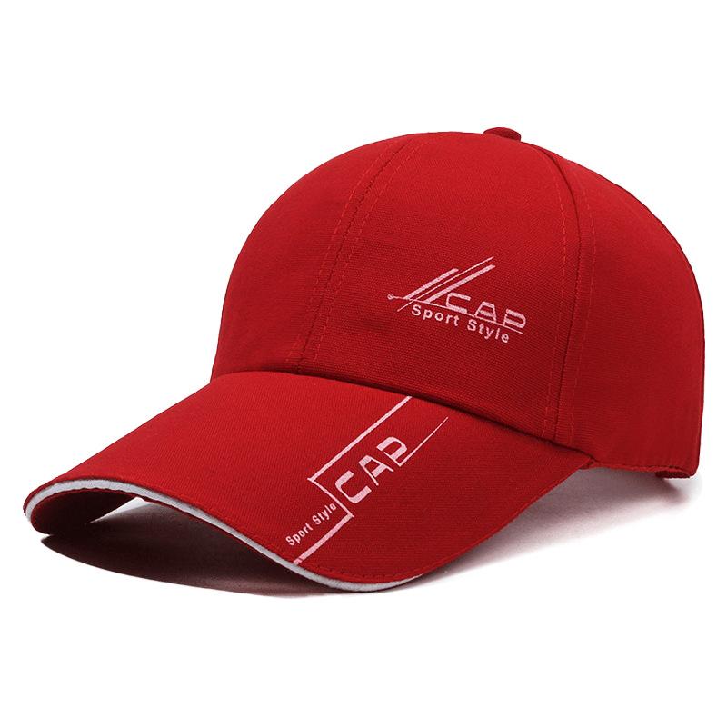 Large Size Long Bill Baseball Cap for Men Spring Summer Face Slimming Deep Hard Top Sun Hat UV Protection Outdoor