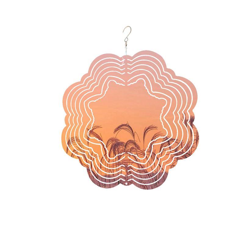 M-Modern-6Pcs Blanks 3D Garden Wind Spinners Sublimation Blanks Double Sided Wind Sculptures