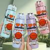 1 шт. I Love Basketball Текстовый Логотип 750 мл Цветная Пластиковая Спортивная Бутылка для Воды Герметичная Крышка с Откидной Соломкой Подходит для Спорта, Офиса, Дома