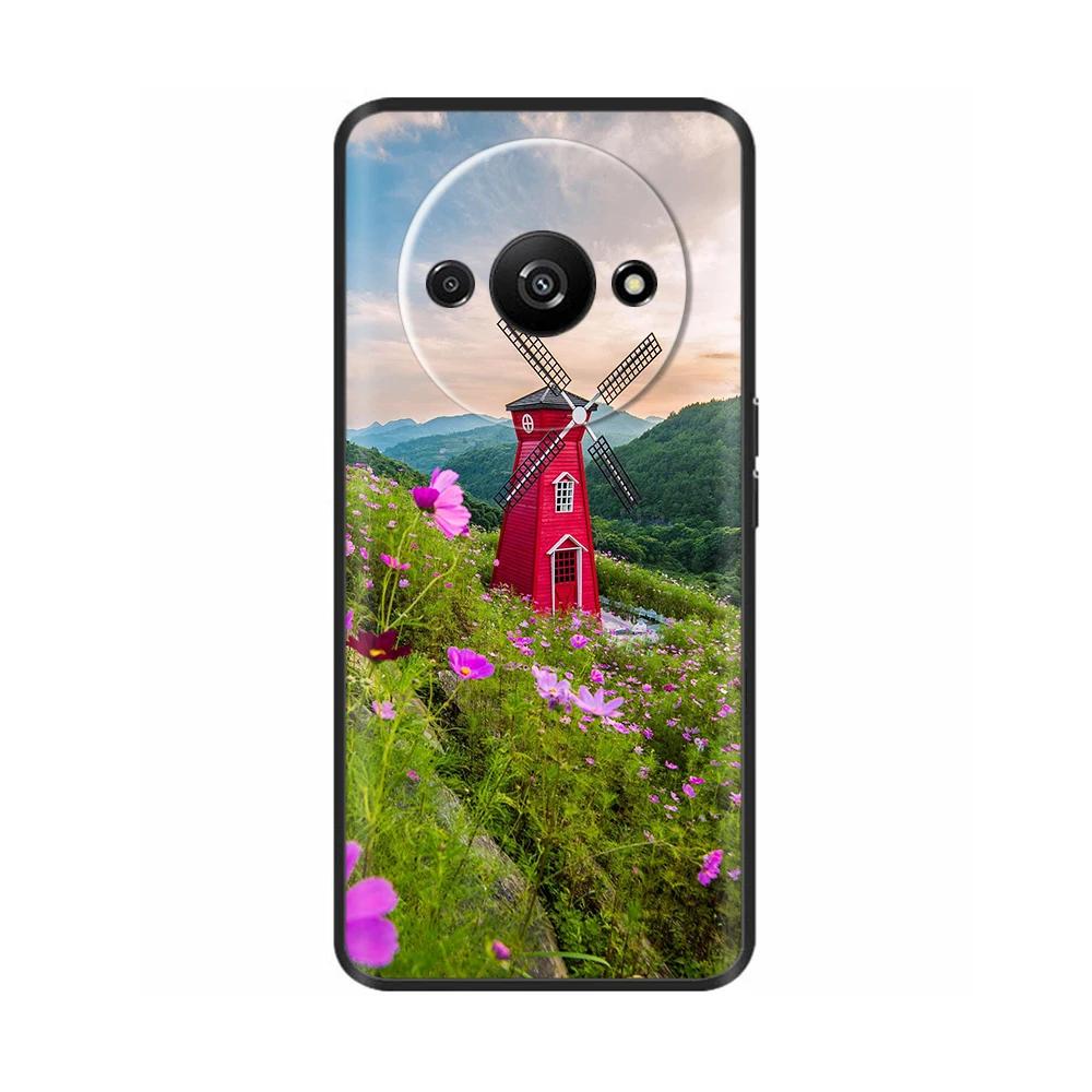 Phone Case For Xiaomi Redmi A3 A3X RedmiA3 Poco C61 PocoC61 Soft Black Silicone Bumper Shockproof Shell Back Cover Carcasa Cases