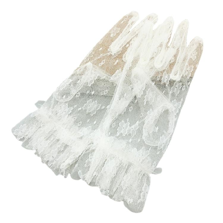 Кружевные Цветочные Свадебные Перчатки для Женщин Прозрачные Перчатки, Разработанные для Свадебной Фотосъемки и Вечерних Праздничных Торжеств