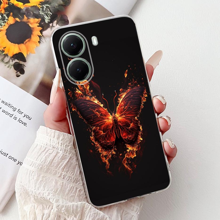 Чехол для Xiaomi Poco X7 Pro 5G Стильный окрашенный чехол Прозрачный силиконовый Мягкий ТПУ Чехол для телефона Для Xiaomi Poco X7 Pro X7Pro Оболочка Coque