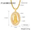 Our Lady Mary Diamond Seashell Pendant: Vintage Titanium Steel Clavicle Necklace Series for Women