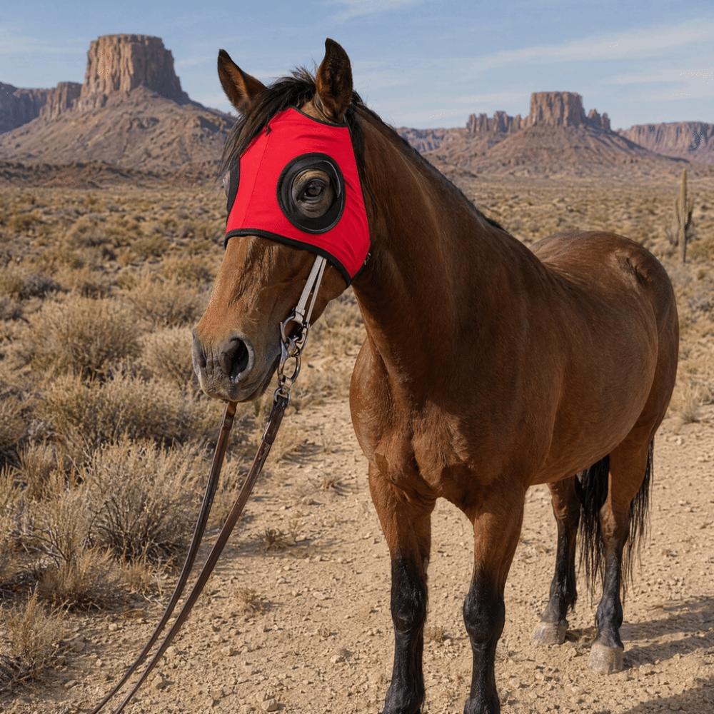Breathable Material Horse Eye Cover High Elasticity Horse Eye Protective Cover Training
