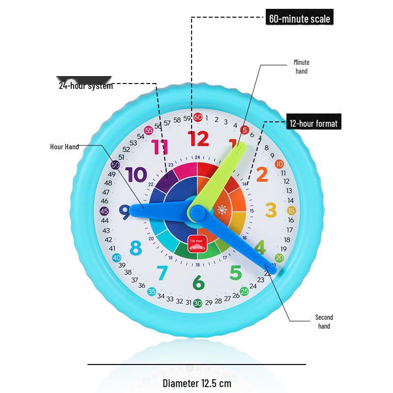 Обучающее устройство «Часы с тремя штифтами» для учеников 1-6 классов