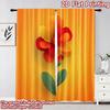 2D flat printing 2pcs Curtain Party Curtains Autumn Vibrant Flower Digital Printed Polyester Drapes Holiday Decorations for Home