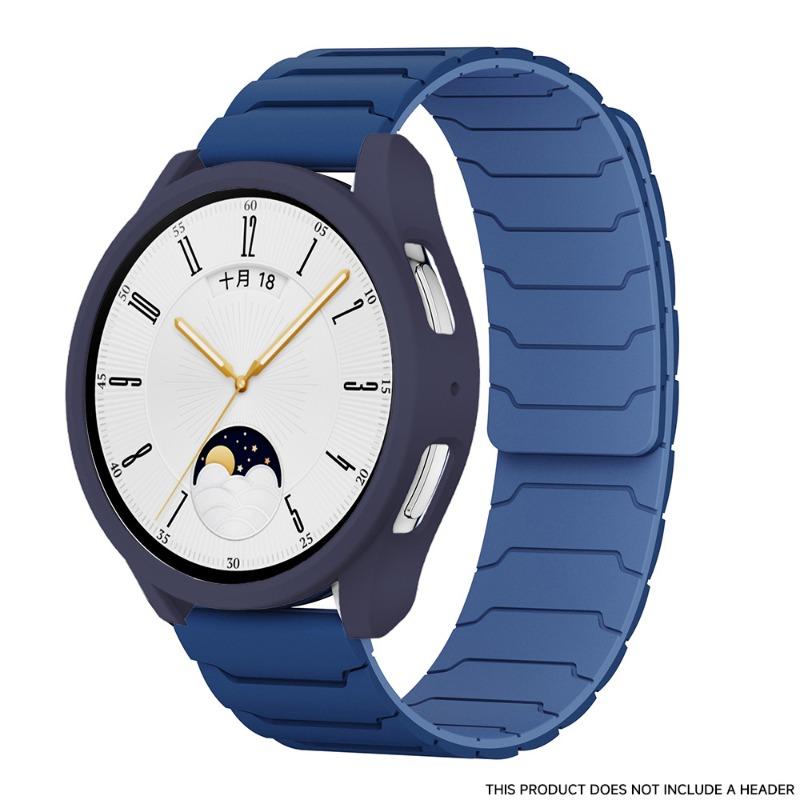 Магнитный ремешок + Чехол Для Samsung Galaxy Watch 7/6/5/4 40мм 44мм ПК Полый Защитный Бампер Чехол Магнитный Силиконовый Ремешок Для Часов