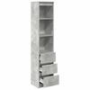 Highboard Concrete Grey 37.5x35x180 cm Engineered Wood