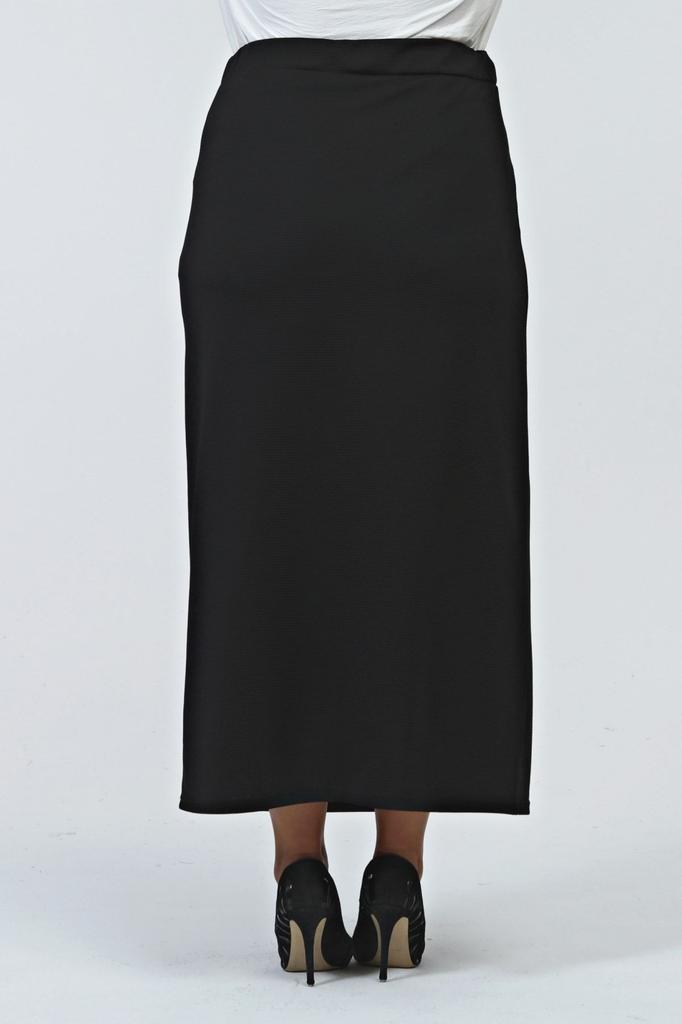 Женская стильная юбка большого размера с эластичной резинкой на талии Юбка больших размеров на подкладке из стальной трикотажной ткани черного цвета