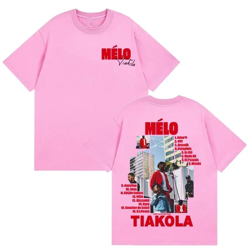 Графическая футболка унисекс TIAKOLA MELO Tour Ретро Высокое качество Футболки с круглым вырезом Хип-хоп одежда Хлопковая футболка Оверсайз