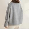 Stylish and Slimming Korean-style Solid Color Pine Needle Woolen Coat for Women In Autumn and Winter