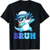 Bruh Dabbing Axolotl Funny Mens Kids Boys Teens Axolotls T-Shirt