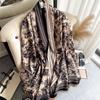 2024 Autumn/Winter New Thickened Warm Double Sided Two Tone Tassel Imitation Cashmere Scarf, High Grade Shawl Neck