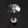 Metal Metal Rotating Tea Light Holder Gold Silver Rotating Candlesticks  Party