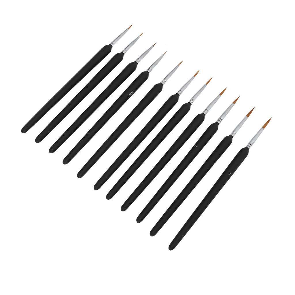 11PCS Fine Detail Paint Brush Set Multipurpose Soft Texture Thin Tip Paint Brushes Miniature Model Brushes for Art
