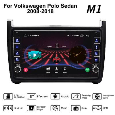 Автомобильное Android-радио для Volkswagen Polo Sedan 2008-2018 с кнопочной ручкой 2din мультимедийный стерео видеоплеер WIFI GPS 1 + 16 ГБ