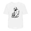 Sitting Gorilla T Shirt 100 Cotton S Xxl Ta060259 Vintage Washed Stylish Fashion Top For Everyday Wear Graphic Slightly