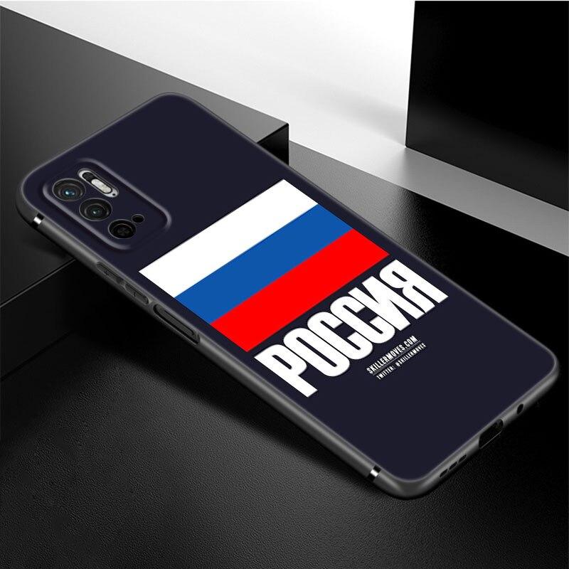 Чехол для телефона с эмблемой российского флага для Xiaomi Redmi Note 11 10 9 8 Pro 11T 5G 10T 10S 9S 9T 9i 9C 9A 8T, мягкий черный чехол из ТПУ