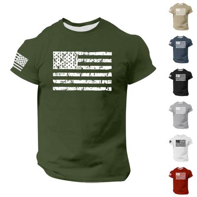 Летняя мужская популярная футболка с круглым вырезом и коротким рукавом с принтом