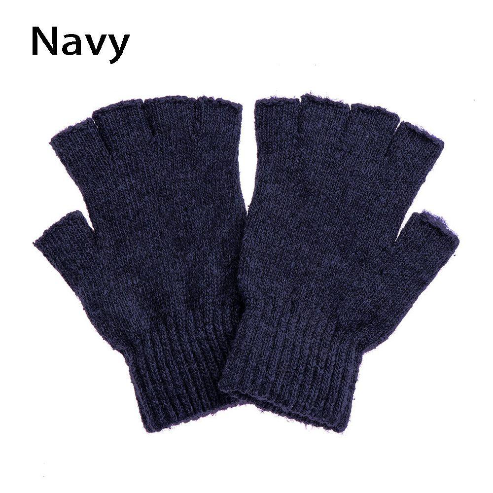 Fashion Cashmere Stretchy Half Finger Gloves Wool  Knitted Typing/Texting Gloves Fingerless Gloves