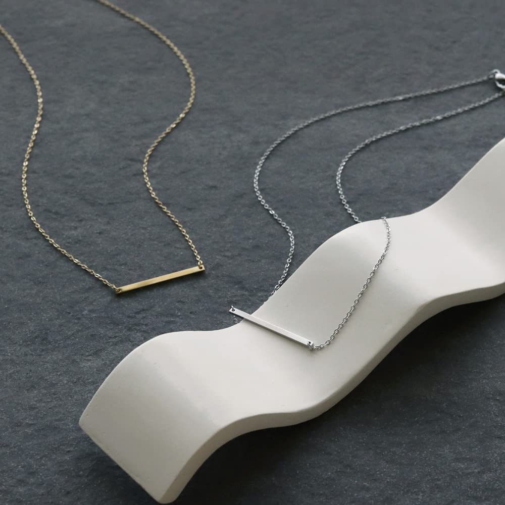 JewelVOX Ожерелье из нержавеющей стали Короткое ожерелье Пластина из металла Гипоаллергенное Взрослое [Шкатулка для драгоценностей] Женское (Серебряный)