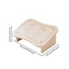 Wooden Footrest Stool Stable LowProfile Foot with FootShaped Top Supportive