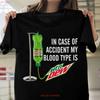 В случае несчастного случая моя группа крови — Mountain Dew футболка Z147 винтажная стираная унисекс удобная эластичная дышащая