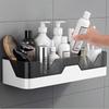 Self Adhesive Storage Rack, Wall Mounted Plastic Shelf Organizer for Bathroom Accessories and Hardware