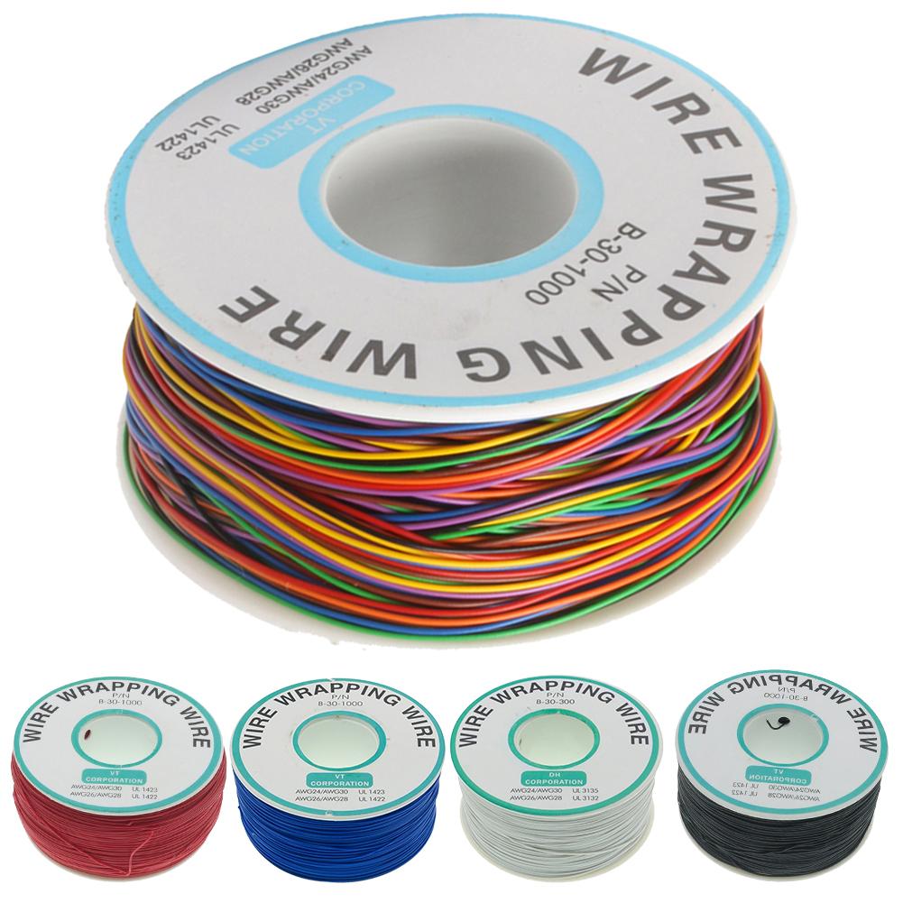 250M 30AWG Single Core PCB Jumper Cable Wire Tinned Copper Solid Cable Insulation Electronic Conductor Wire Connector